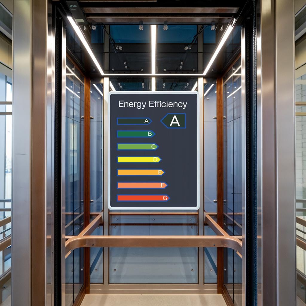 How much energy does a lift use in the UK?